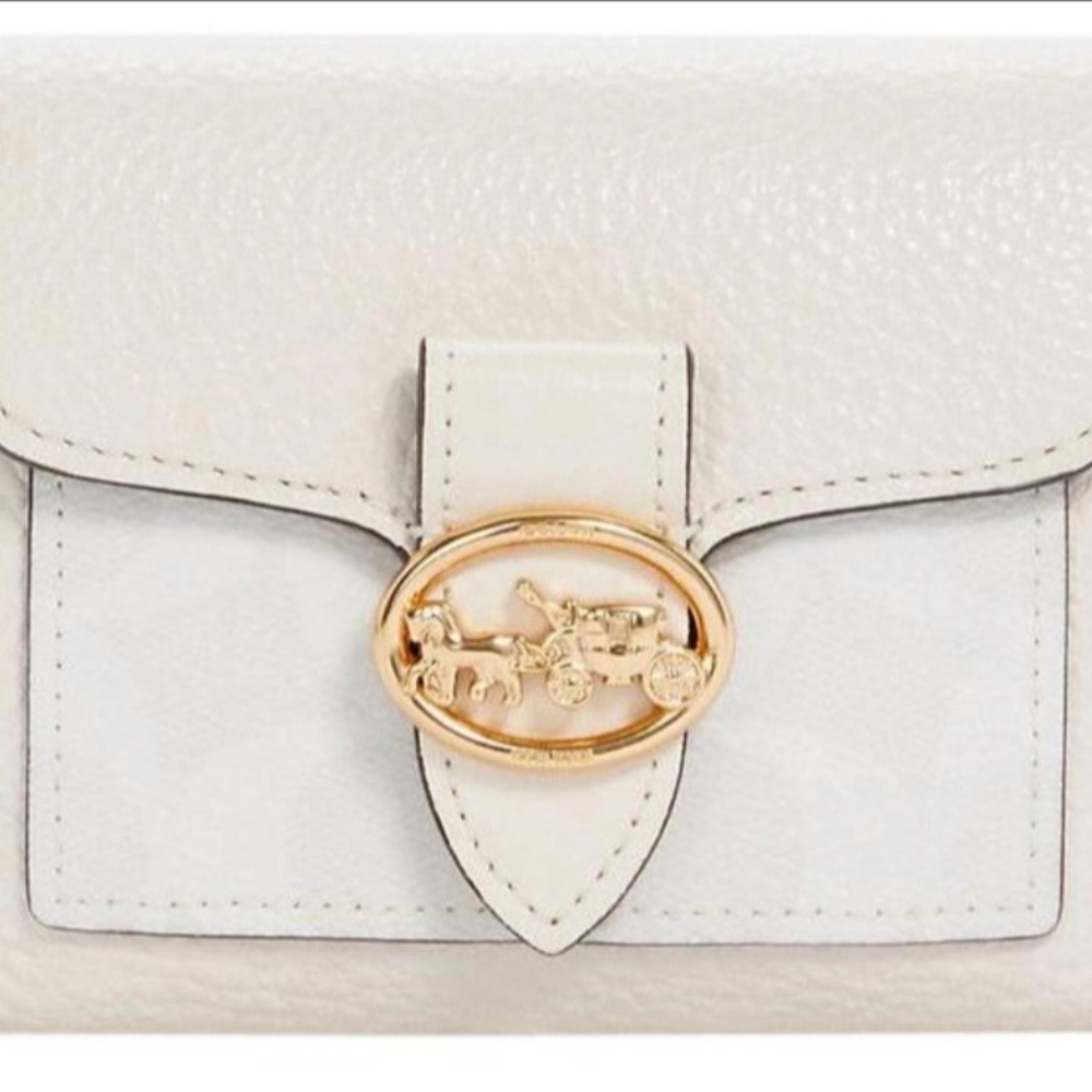 Coach Georgie Small Wallet Gold/Chalk 6654.